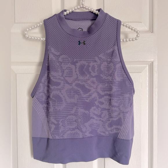 Under Armour Seamless stretch athletic tank large sleeveless top - Picture 1 of 4